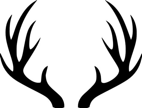 Deer Antler Silhouette Heart