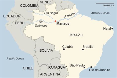 Manaus Brazil Map