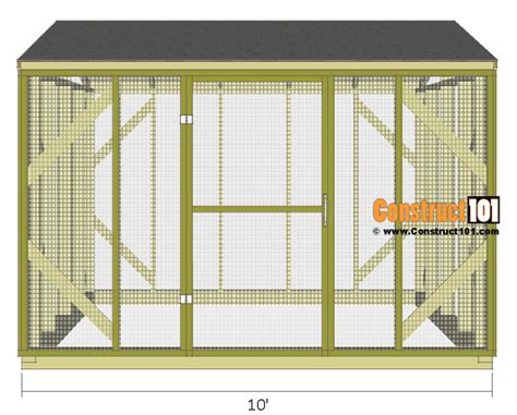 Chicken Coop Run Plans - 10x8 - Step-By-Step - Construct101