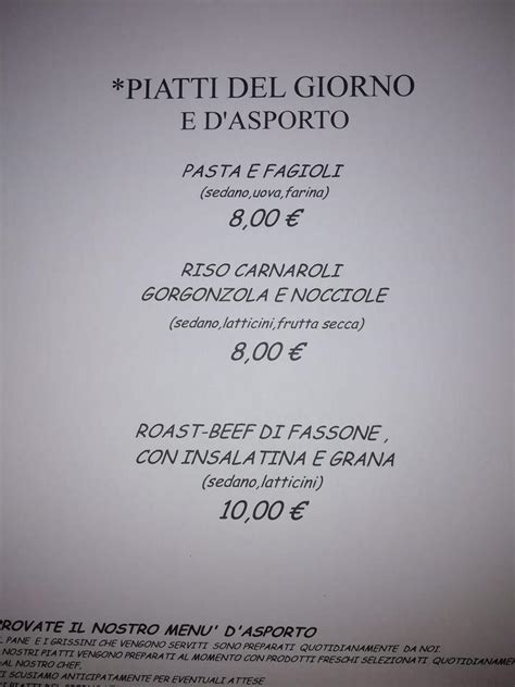 Menu at Ristorantino Del Cin Cin, Vercelli, Corso Libertà