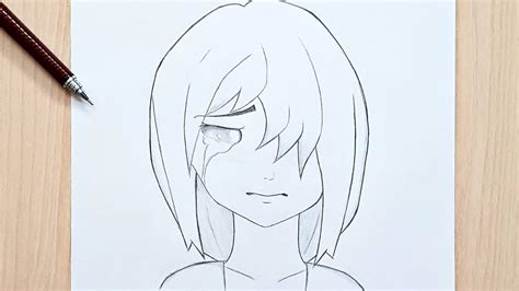 How To Draw Anime Girl Face Crying