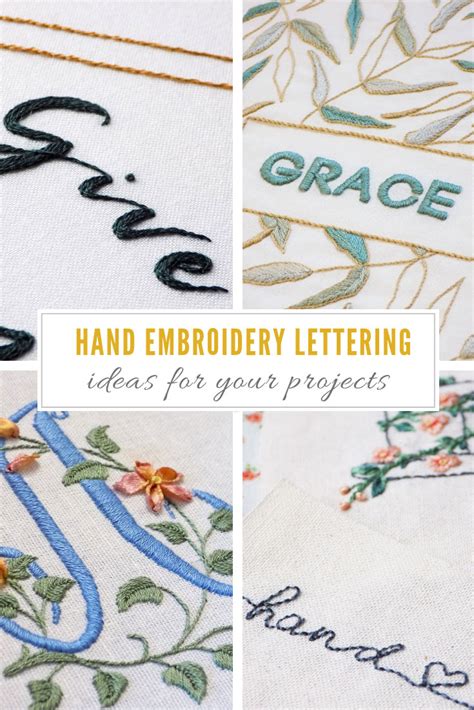 Hand embroidery lettering ideas - Stitch Floral