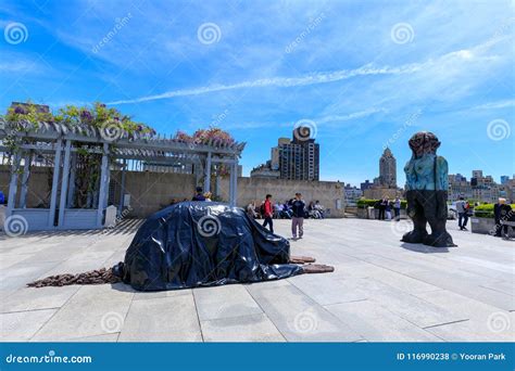 Rooftop View of Metropolitan Museum of Art with Manhattan Skyline ...