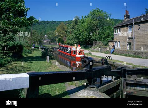 rochdale canal, yorkshire, england Stock Photo - Alamy