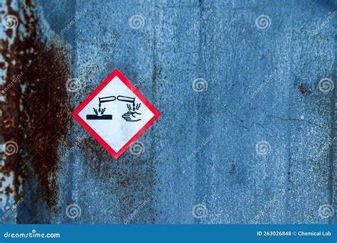 Red Rust on the Old Metal Surface and Corrosive Symbol Stock Photo ...