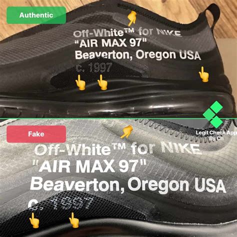 Off-White Air Max 97 Black Real Vs Fake Guide - Legit Check By Ch