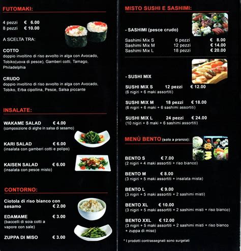 Menu at Hello Sushi - Sushi Bar, Sondrio