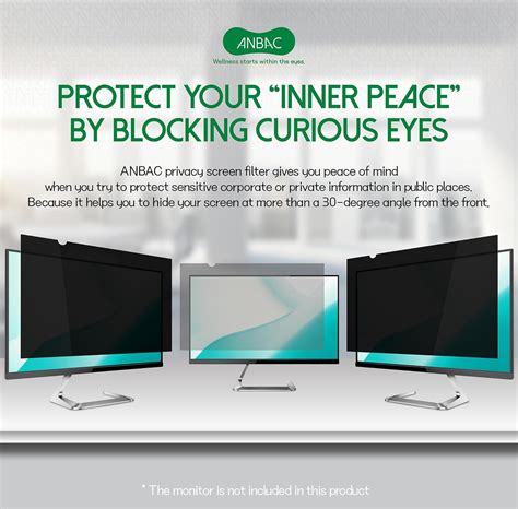 ANBAC 19 Inch Desktop Privacy Screen Shield for 16:10 Wide Monitor ...