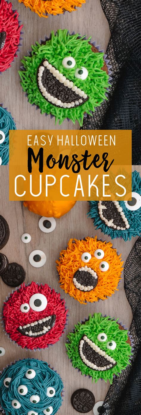 Halloween Cupcakes: Monster Cupcakes - Easy Peasy Meals