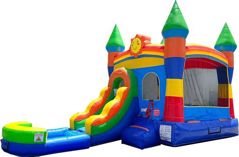 Amazon.com: Inflatable Bounce House with Slide for Kids - 26.5 x 12 x ...