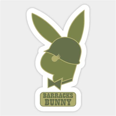 Barracks Bunny Sticker in 2024 | Funny stickers, Bunny, Stickers