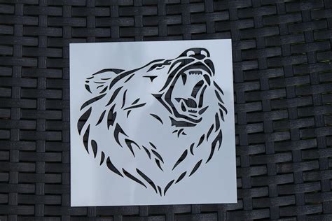 Amazon.com : Bear Stencil - Grizzly Bear Stencil - Bear Claw Stencil ...