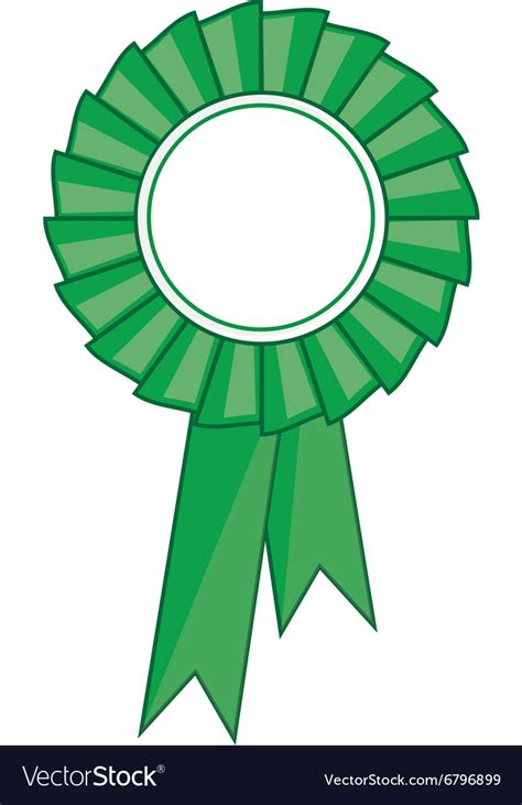 Green award ribbon Royalty Free Vector Image - VectorStock