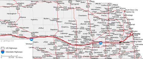 Nebraska Map Cities Towns - Cristy Claudetta