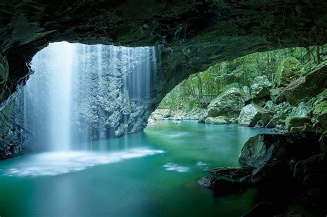 Crazy beautiful waterfall cave is crazy beautiful. Queensland Australia ...