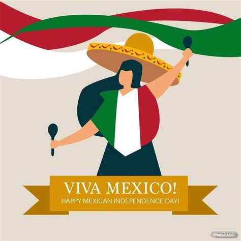 Happy Mexican Independence Day Illustration in SVG, Illustrator, JPG ...