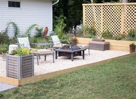 Pea Gravel Patio DIY - Gina Michele