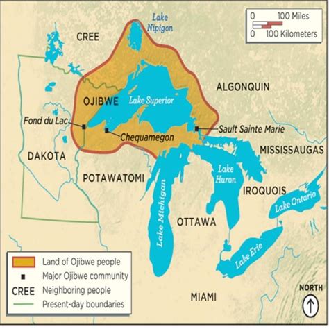 a map shows the location of native peoples in canada and other parts of ...