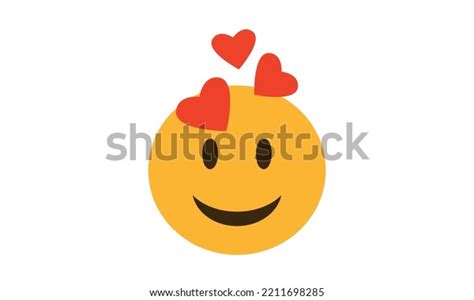 Smiling Face Hearts Emoji Vector Smiling Stock Vector (Royalty Free ...