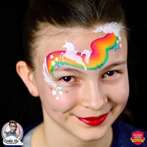 R01 Unicorn Storm Face Paint Stencil – Ooh! Body Art Stencils