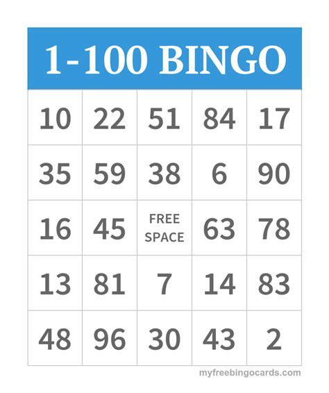 Free Printable Bingo Card Generator