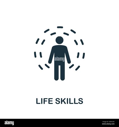 Life Skills icon. Simple creative element. Filled Life Skills icon for ...