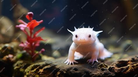 Premium Photo | Enchanting axolotl in the aquarium an exotic creature