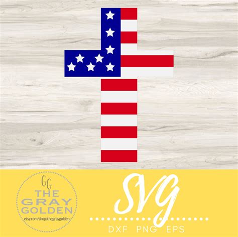 Cross American Flag Svg Cross Flag Svg American Flag Svg | Etsy