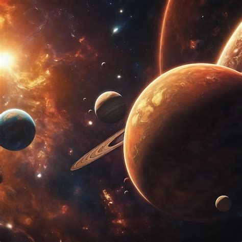 Premium AI Image | Planets of the solar system wallpaper