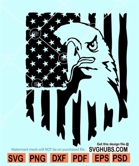 Eagle American flag SVG, Eagle flag SVG, fourth of July svg