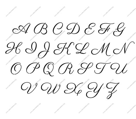 Cursive Letter Stencils Free Printable Templates