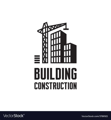 Building construction logo Royalty Free Vector Image