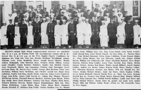 Belton High School 1965 Graduating class. - Newspapers.com