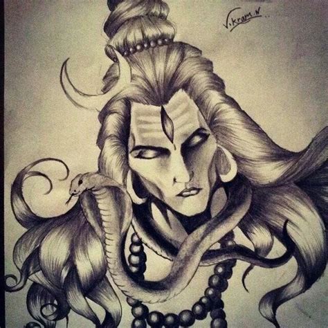 Angry Shiva Drawing