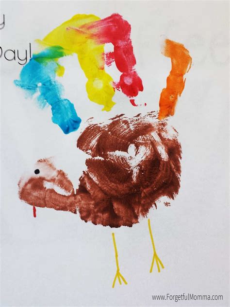 Thanksgiving Turkey Handprint Craft - Forgetful Momma