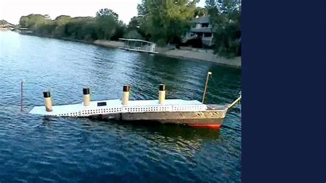 19ft long (1/46 scale) TITANIC model sinking! - YouTube