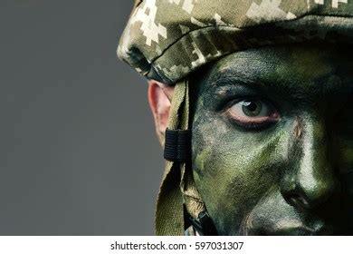 Close View Soldier Face Paint On Stock Photo 597031307 | Shutterstock