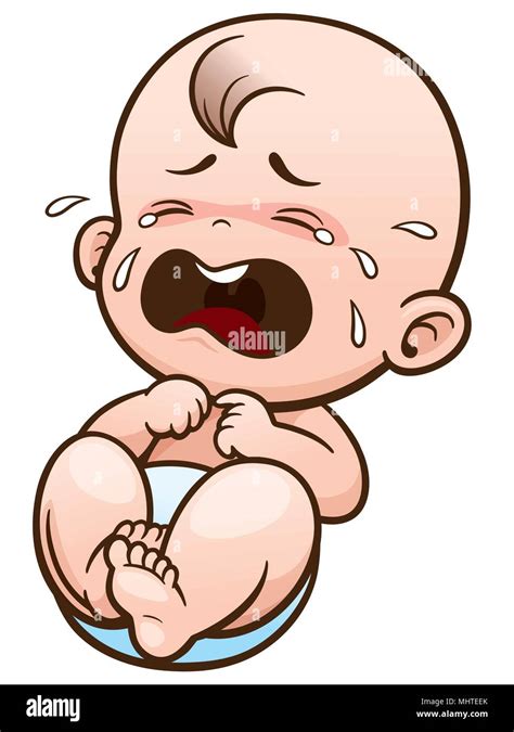 Vector Illustration of Cartoon Baby crying Stock Vector Image & Art - Alamy