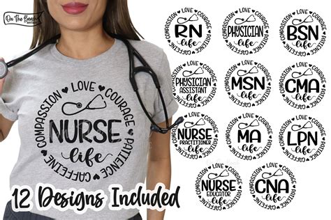 Nurse Life Bundle 12 Designs NURSE SVG Graphic by On The Beach Boutique ...