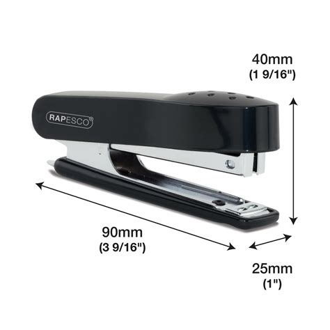 No. 10 Mini Stapler & 1000 Staples 10/4mm - Black - Rapesco Worldwide