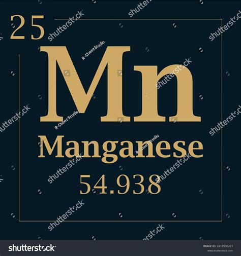 Symbol Element Manganese Atomic Mass Number Stock Vector (Royalty Free ...