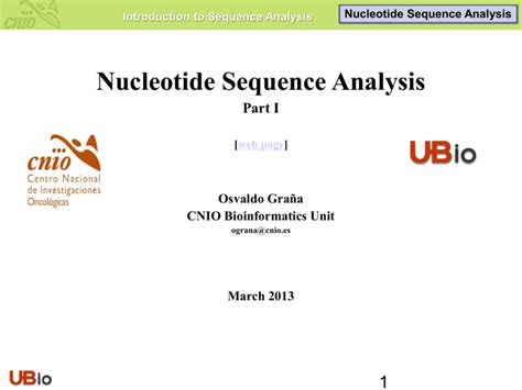 Nucleotide sequence analysis