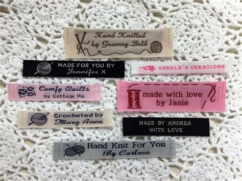 Personalized Sewing Labels for Handmade Items - Personalized Name ...