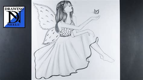 How do you draw an easy Angel Girl || easy drawing for girls || drawing ...