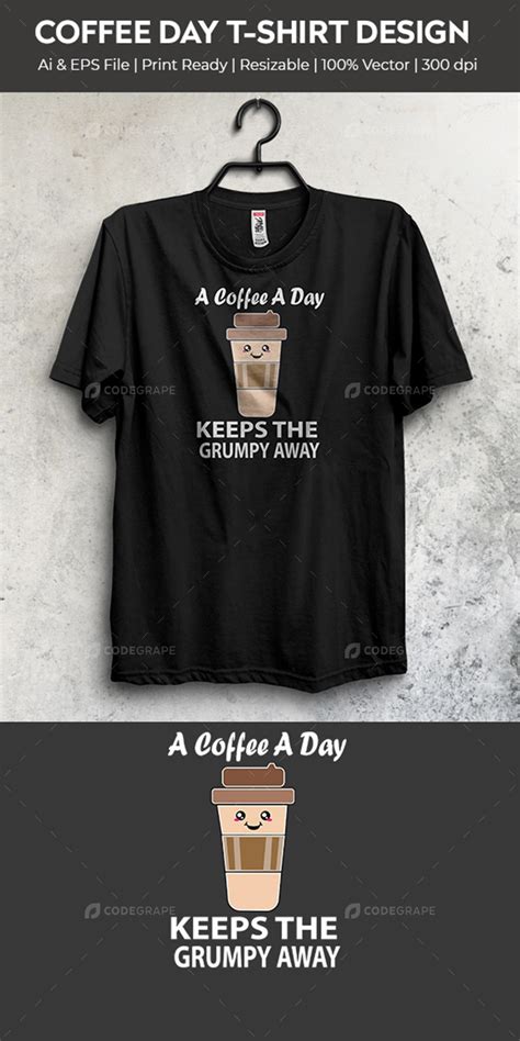 Coffee Lover T-Shirt Design (02) - Graphics | CodeGrape