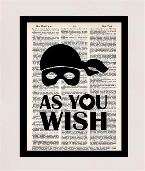 As You Wish Princess Bride Inspired Movie Quote - Etsy