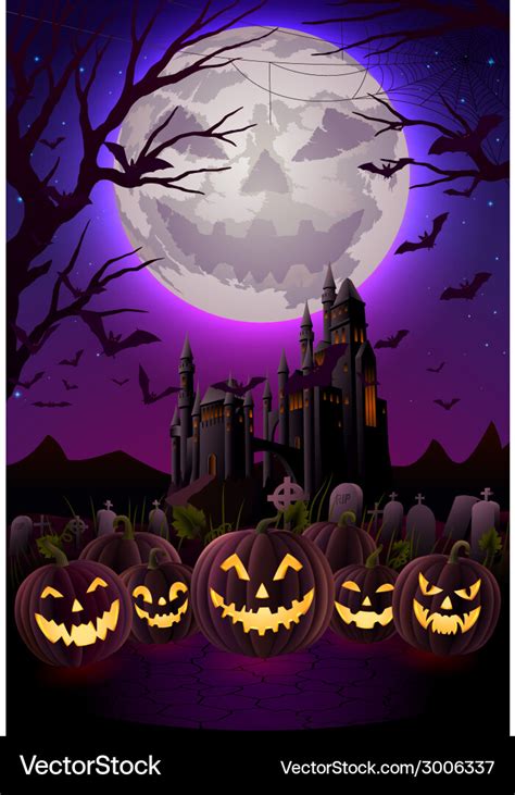 Spooky halloween night Royalty Free Vector Image