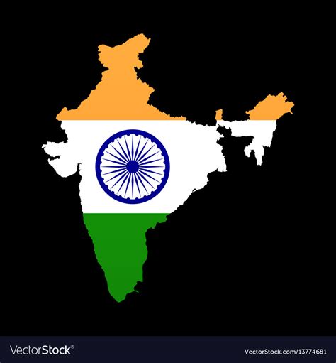 India Map Outline With Flag - Get Latest Map Update