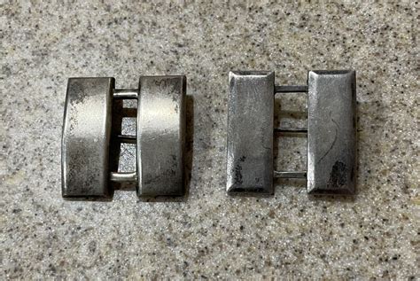 Vintage Sterling Silver 1” Captains Bars Insignia Mixed Pair 185 Grams