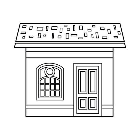 House with roof icon, outline style 14524222 Vector Art at Vecteezy